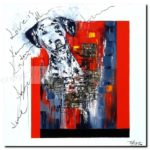 Black and white80x80 cmHuile sur toile
