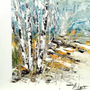 Au gré du ventHuile sur carton entoilé25x25 cmVilcaz