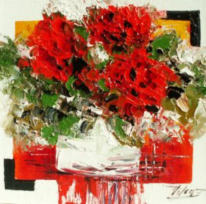 EclatantesHuile sur carton entoilé25x25 cmVendu