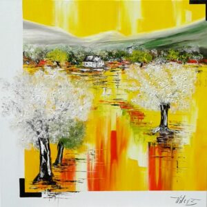 SunnyHuile sur toile80x80 cm