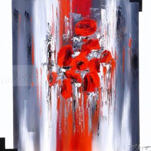 Rouge envoléeHuile sur toile80x80 cm