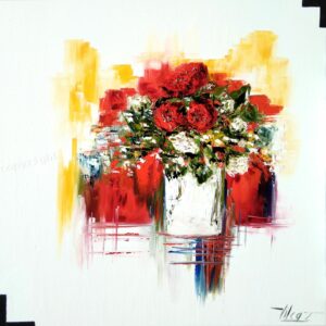 Coeur flamboyantHuile sur toile80x80 cm