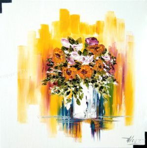 Couronne doréeHuile sur toile80x80 cm