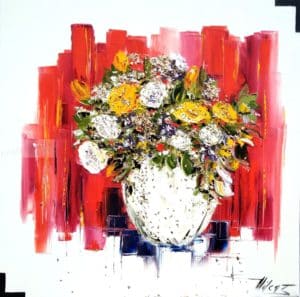 Etoiles d'orHuile sur toile80x80 cm