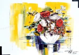La danse des fleursHuile sur toile50x70 cm