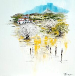 L'arrivéeHuile sur toile80x80 cm