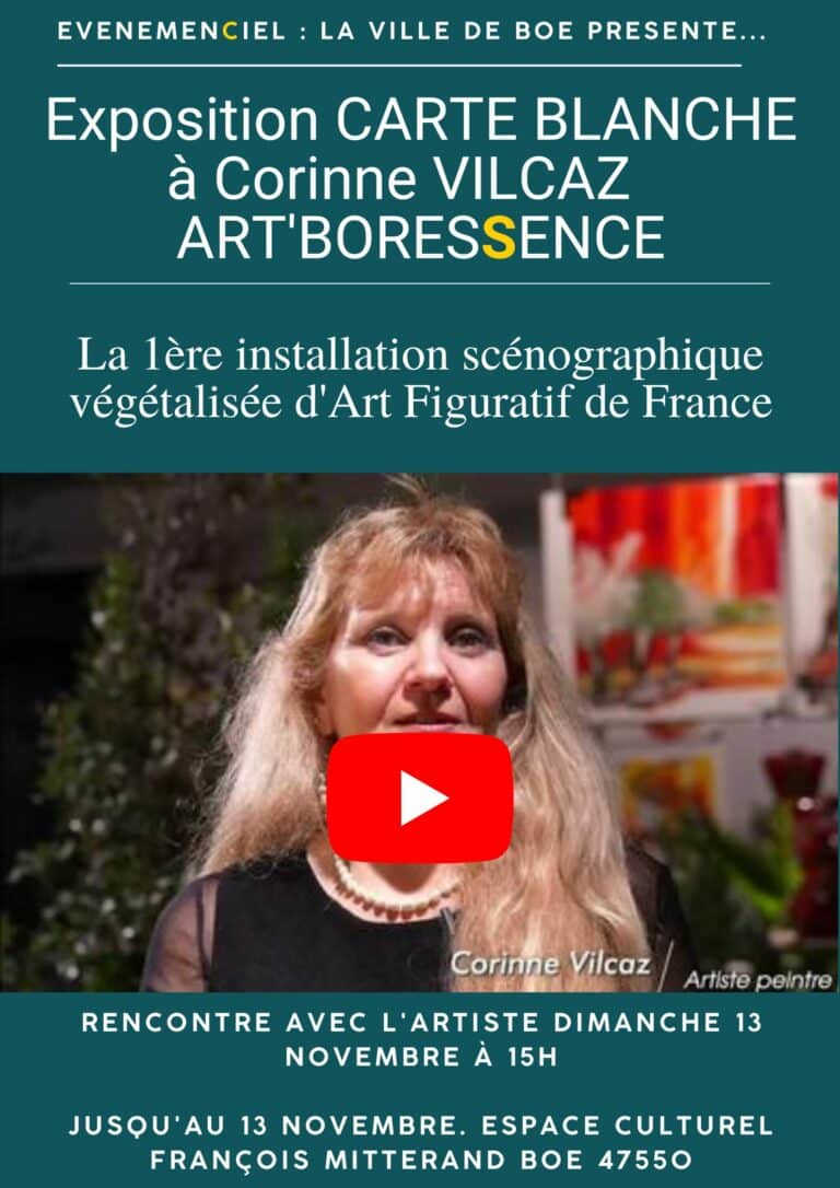 Exposition Carte blanche à Corinne Vilcaz : La 1ère installation scénographique végétalisée d'art figuratif de France