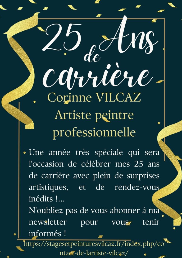L'artiste peintre Corinne Vilcaz fête en 2023 ses 25 ans de carrière