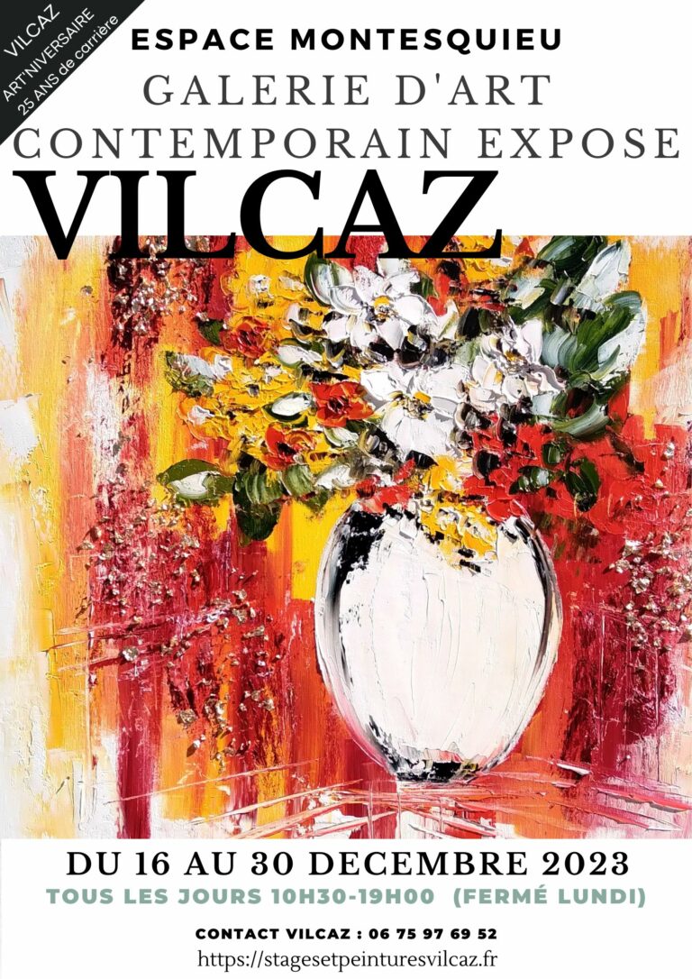 Exposition Vilcaz Galerie Montesquieu Agen Dec 2023