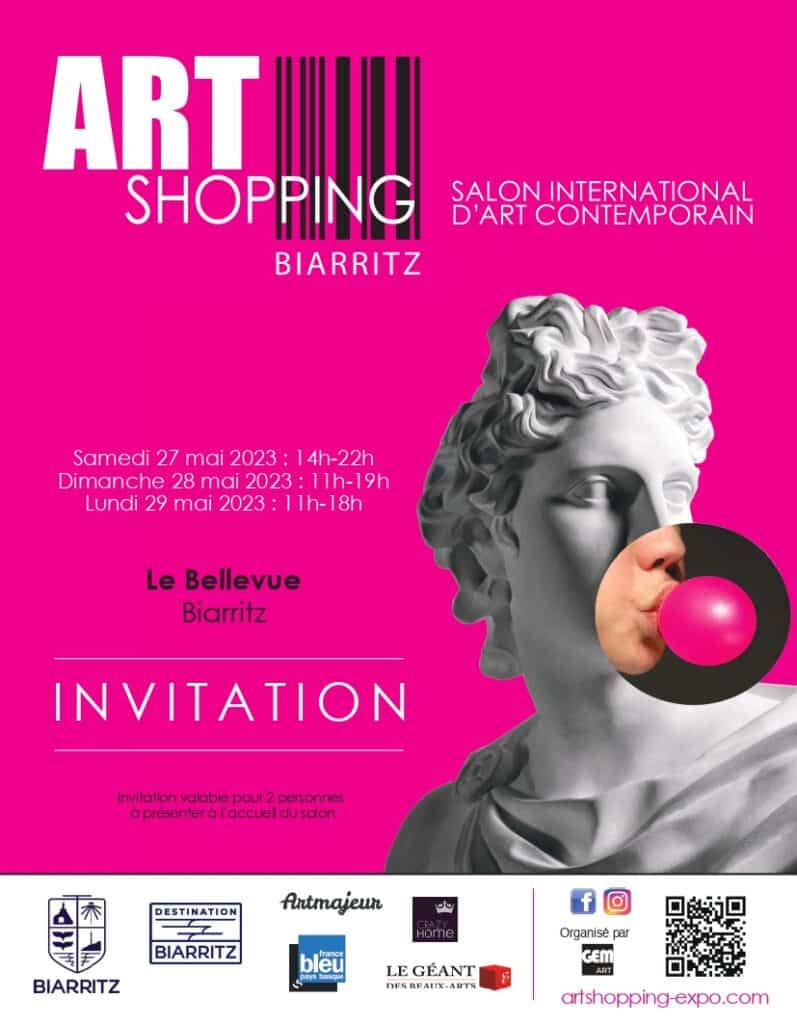 Invitation Salon Artshoping Biarritz 27>29 Mai 2023