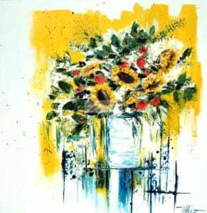 Feeling happyHuile sur toile80x80 cm