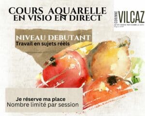 Cours aquarelle débutant avec l'artiste professionnelle Corinne Vilcaz