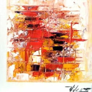 EquilibreHuile sur carton entoilé25x25 cmVilcaz