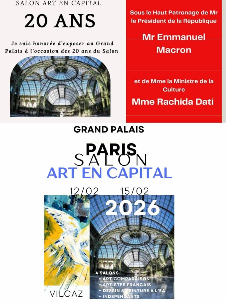 Vilcaz expose au Grand Palais à Paris sous le Haut patronnage de Mr le Président Macron et Mme la Ministre de la Culture Rachida Dati