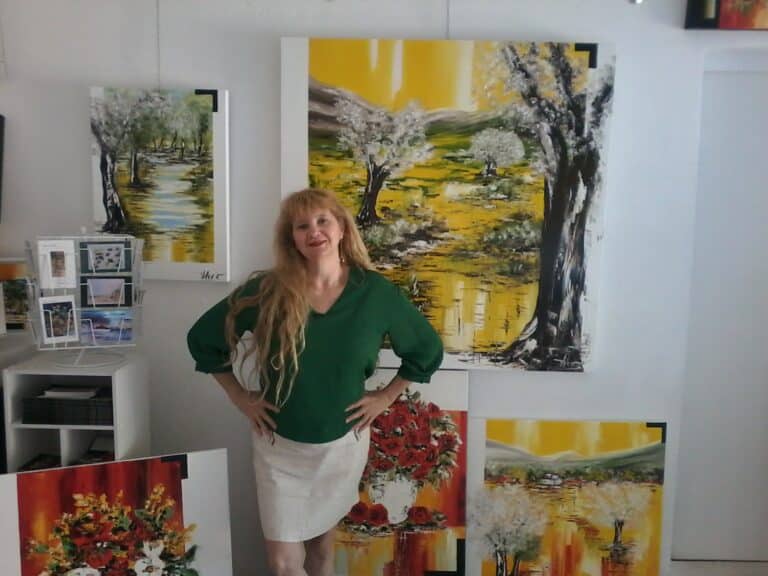 Corinne Vilcaz en son atelier
