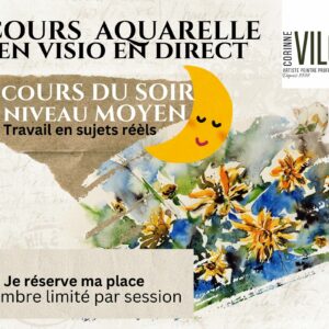 Aquarelle en cours du soir, en visio et en direct avec Corinne Vilcaz