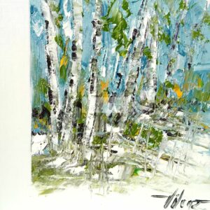 Au gré du ventHuile sur carton entoilé25x25 cmVilcaz