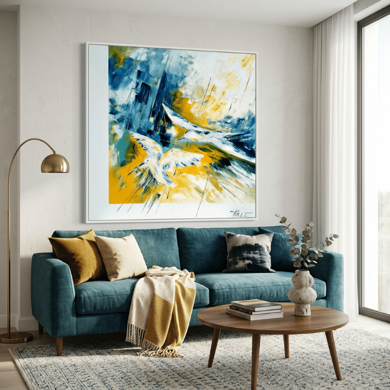 A Tire d'Elleshuile sur toile80x80 cmVilcaz